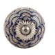 Navy Blue Crackle Ceramic Cupboard Knob